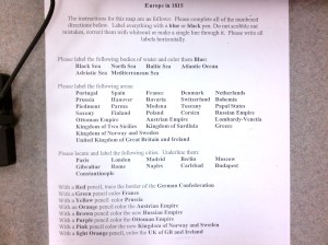 Congress of Vienna Instructions